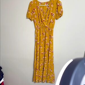 Floral Mustard Dress